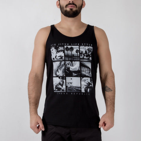 BJJ Lifestyle Tank Black Front View