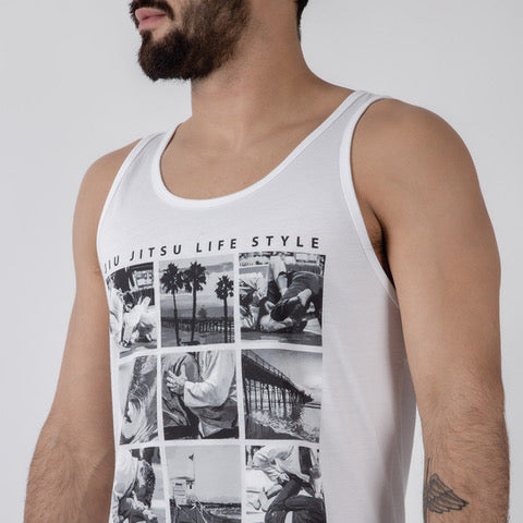 BJJ Lifestyle White Tank