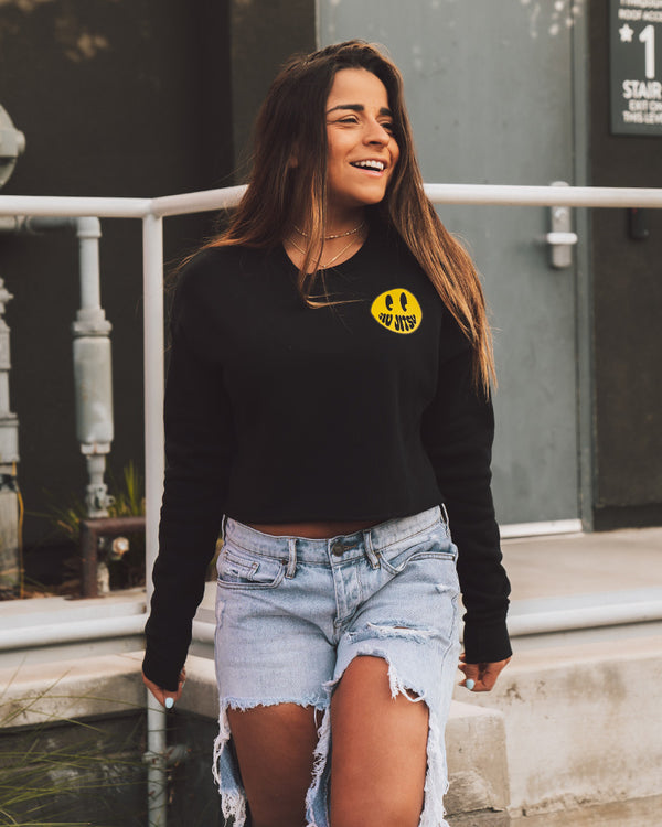 Smiley Crop Hoodie