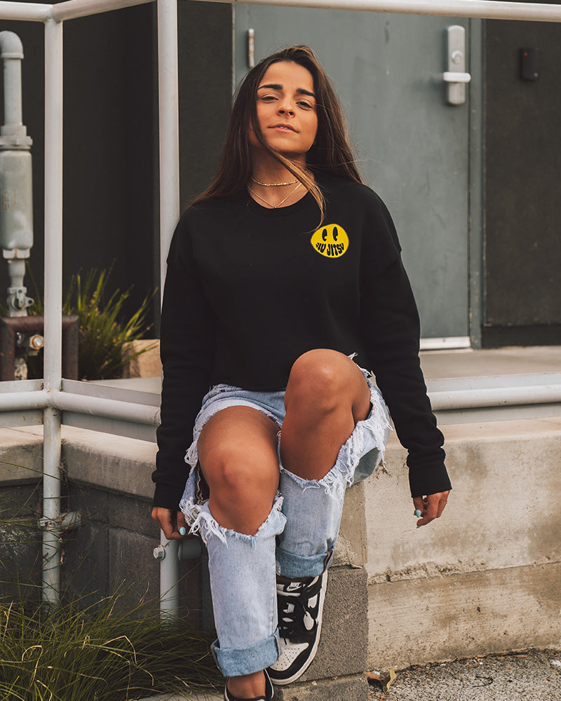 Smiley Crop Hoodie